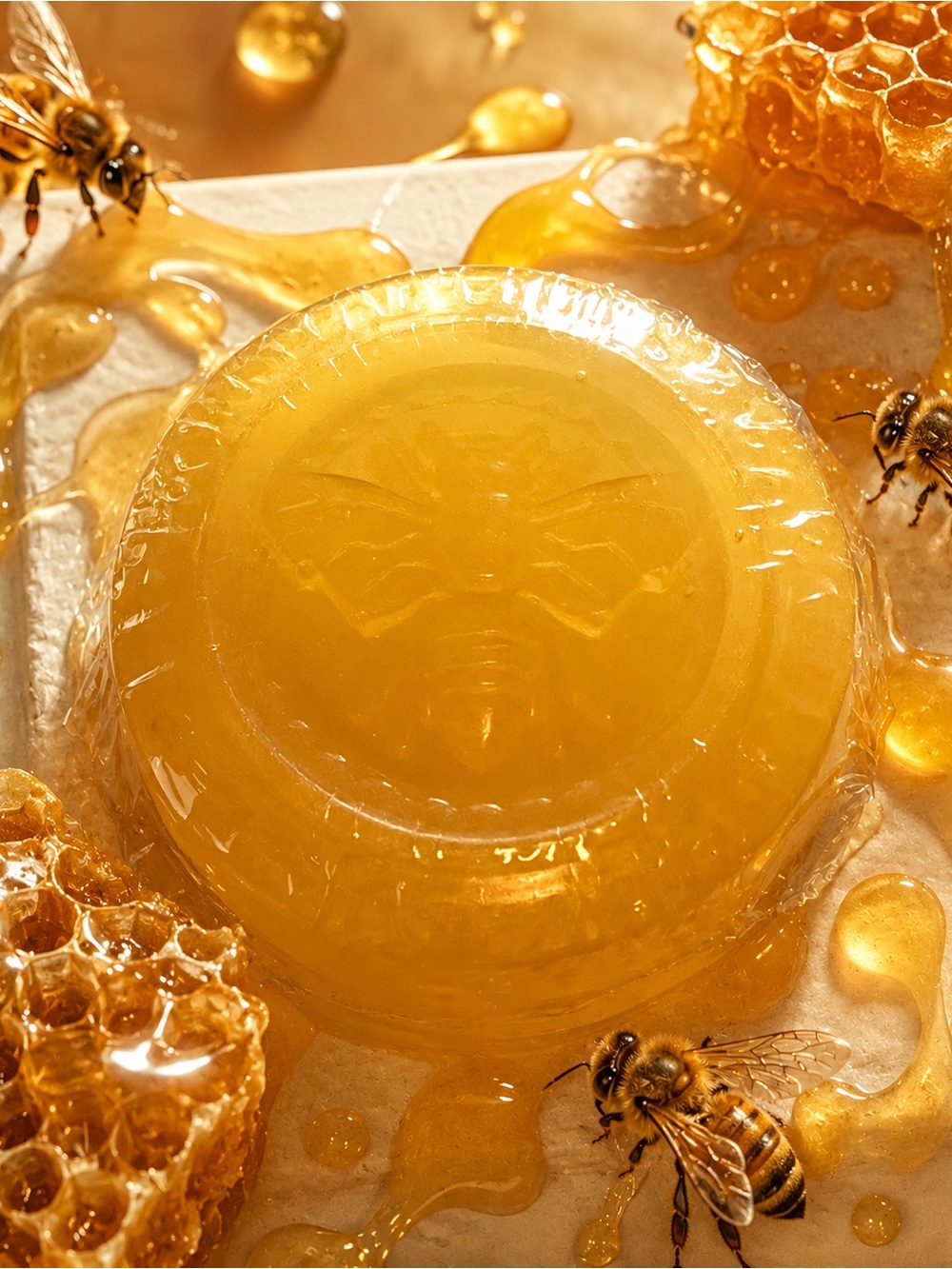 NEW Hand Crafted “Pure Honey” Scented Soap With Real Honey by Sky & Seashells
